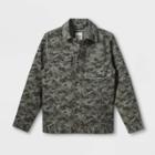 Boys' Button-up Camo Shirt Jacket - Cat & Jack Olive Green