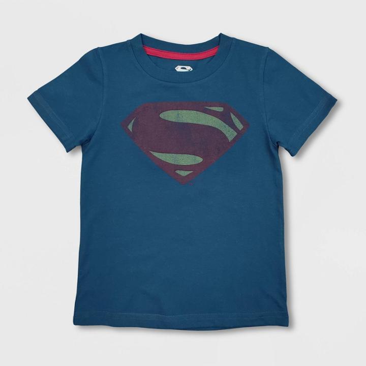 Warner Bros. Toddler Boys' Superman Short Sleeve Graphic T-shirt - Blue