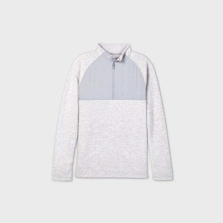 Boys' Fleece 1/4 Zip Pullover Sweatshirt - All In Motion Gray