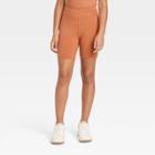 Girls' V-waist Bike Shorts - Art Class Burnt Orange