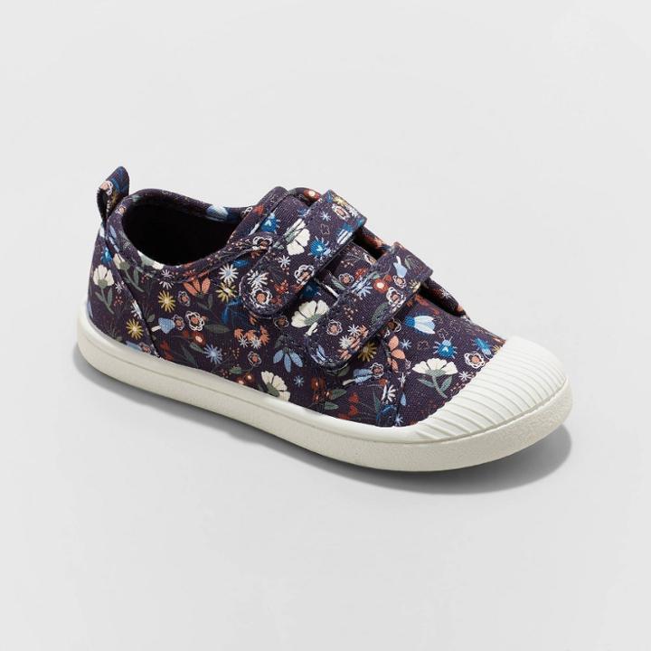 Toddler Parker Floral Print Sneakers - Cat & Jack Navy
