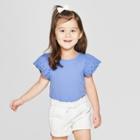 Toddler Girls' Cap Sleeve T-shirt - Cat & Jack Blue