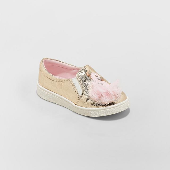Toddler Girls' Isolde Swan Slip On Sneakers - Cat & Jack Gold