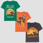 Toddler Boys' The Lion King 3pk Short Sleeve T-shirts - Green/orange 18m,