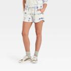 Women's Tie-dye High-rise Pull-on Shorts - Universal Thread Blue/white