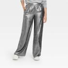 Women's High-rise Metallic Wide Leg Pants - A New Day