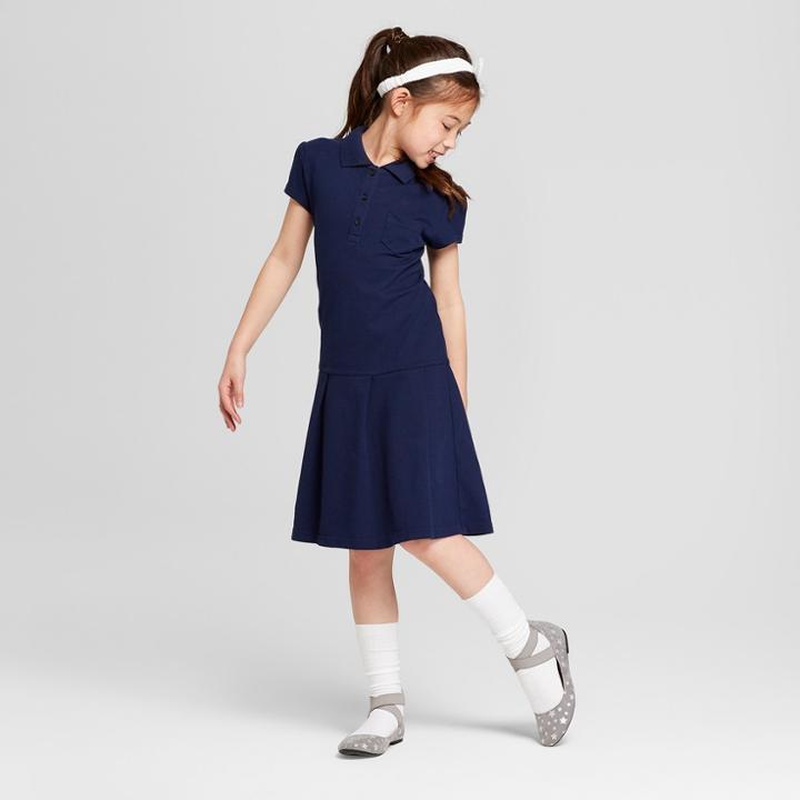 Girls' Uniform Tennis Shirt Dress - Cat & Jack Navy