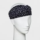 Women's Polka Dot Twist Front Headband - A New Day Navy (blue)
