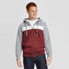 Men's Regular Fit Full Zip Fleece Hoodie - Goodfellow & Co Black Raspberry