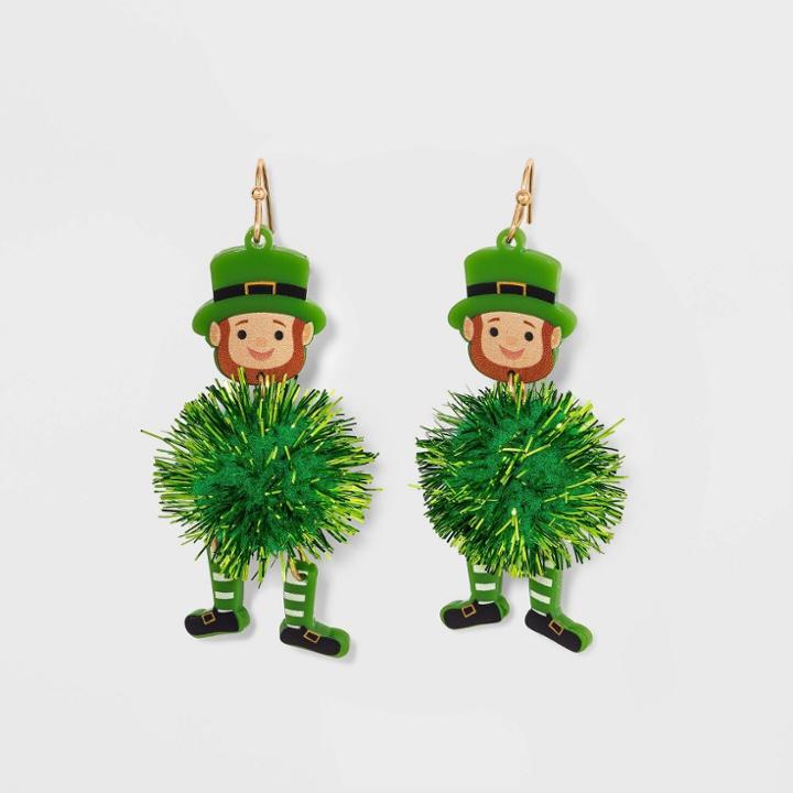 No Brand Multi Leprechaun Drop Earrings