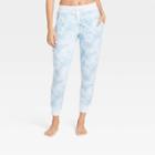 Women's Beautifully Soft Fleece Tie-dye Lounge Jogger Pants - Stars Above Blue