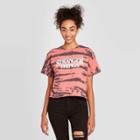 Women's Stranger Things Logo Tie-dye Short Sleeve Graphic T-shirt - Red