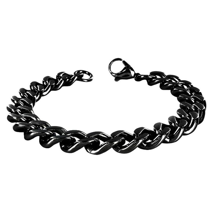 Men's Crucible Stainless Steel Chain Bracelet - Black