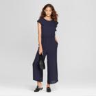 Eclair Women's Flutter Sleeve Jumpsuit - Clair Navy