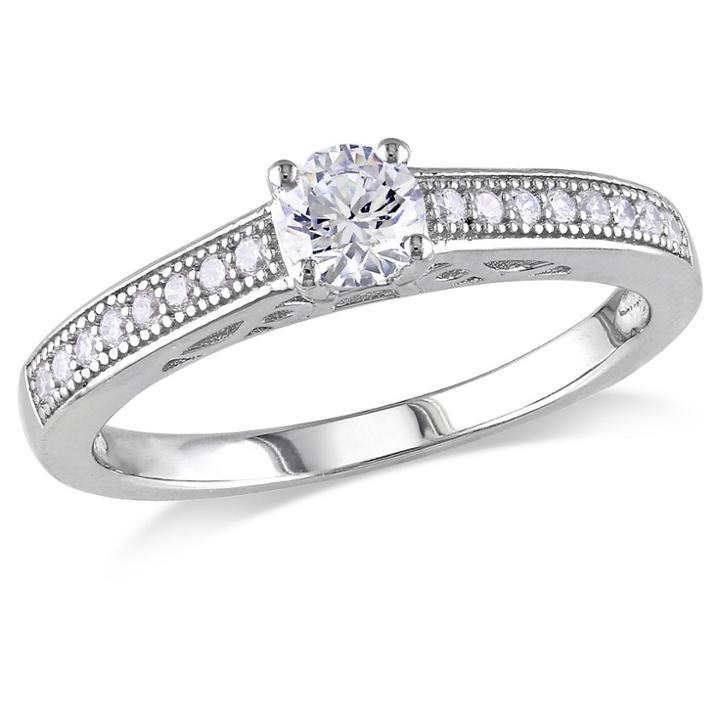 Target 1 Ct. T.w. Cubic Zirconia Promise Ring In Sterling Silver -
