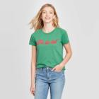 Grayson Threads Women's Fa La La La Short Sleeve Graphic T-shirt - Green