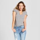 Women's Monterey Pocket V-neck Relaxed Fit Short Sleeve T-shirt - Universal Thread Gray