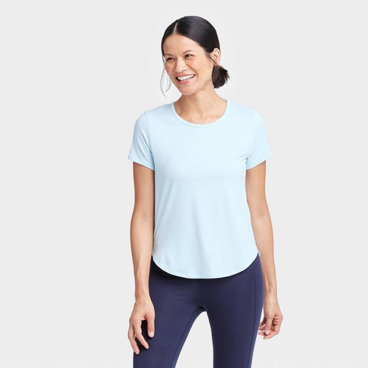Women's Short Sleeve Essential T-shirt - All In Motion Light Blue