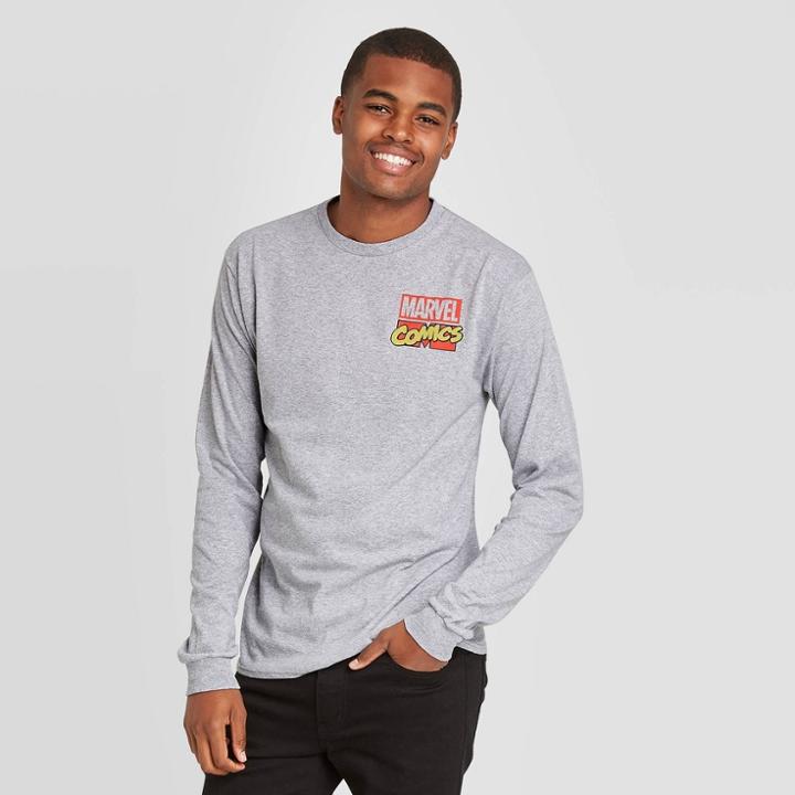Men's Marvel Short Sleeve T-shirt - Heather Gray