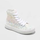 Girls' Cora Shapes Print Zipper Lace-up Apparel Sneakers - Cat & Jack 13, Multicolored/shapes Print