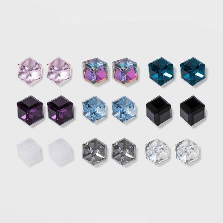 Cube Stone Multi Earring Set - Wild Fable , Women's,