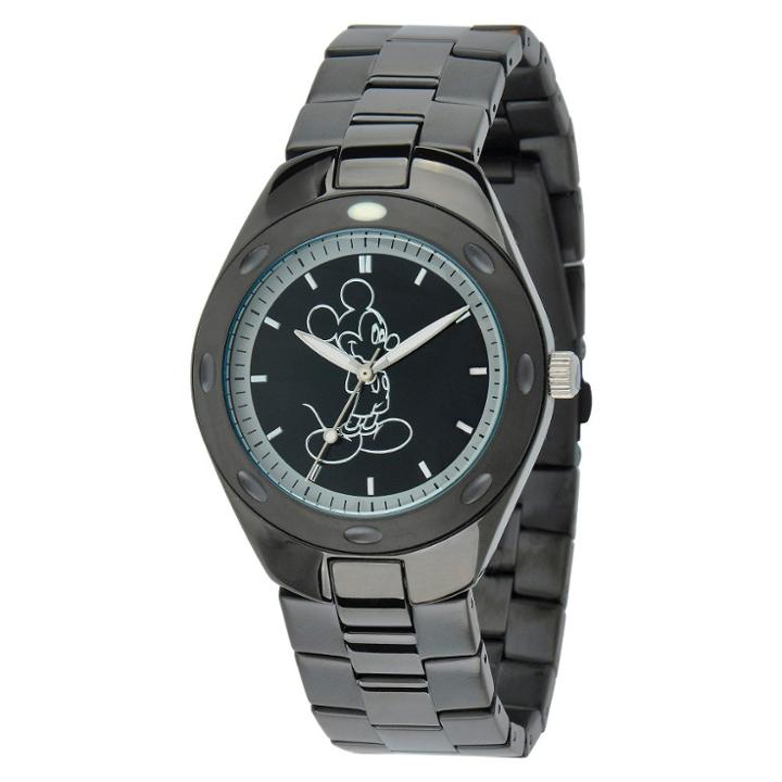 Men's Disney Mickey Mouse Fortaleza Stainless Steel Watch - Black,