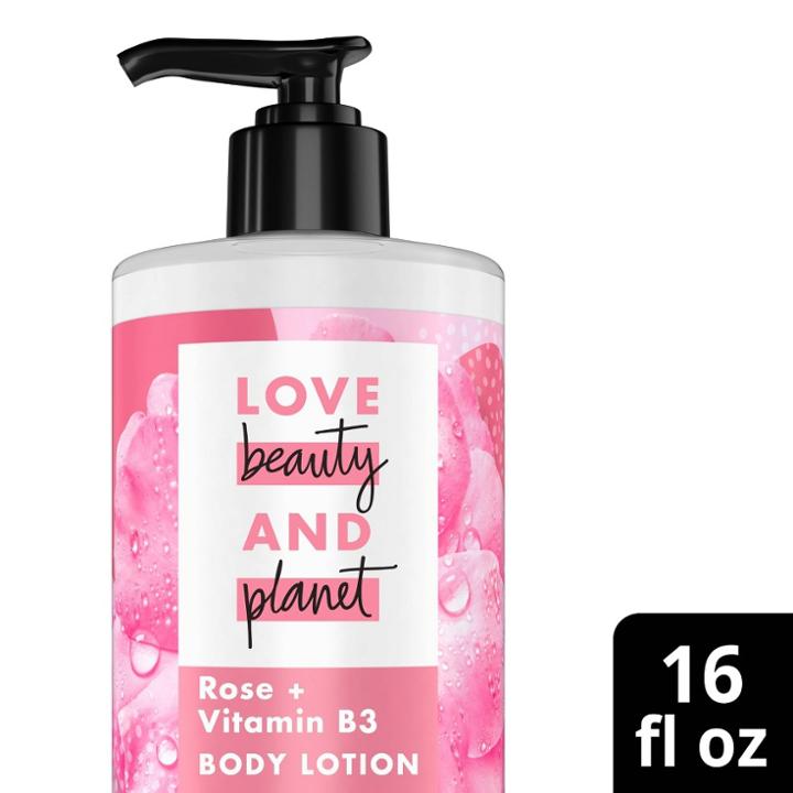 Love Beauty And Planet Petal Soft Rose And Vitamin B3 Pump Body Lotion