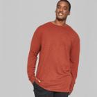 Men's Big & Tall Long Sleeve Double Hem T-shirt - Original Use Rose Cloud