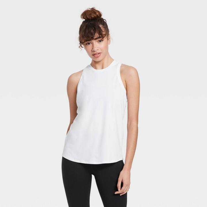 Women's Essential Racerback Tank Top - All In Motion White