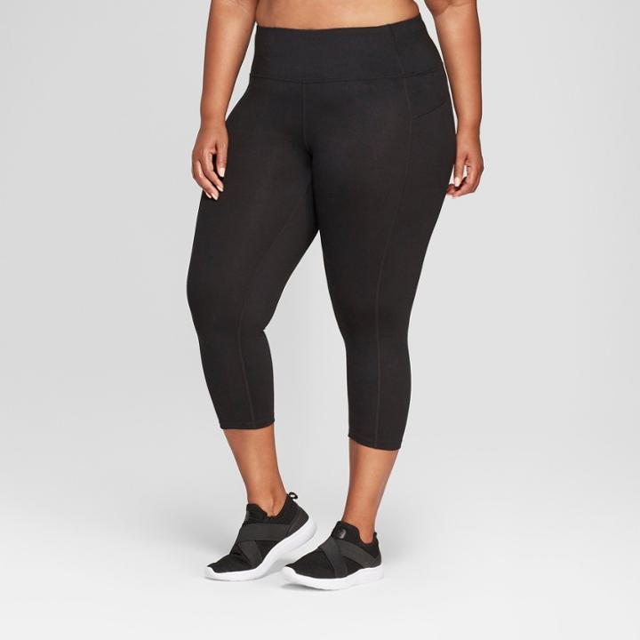 Women's Plus Size Everyday Mid-rise Capri Leggings 20 - C9 Champion Black
