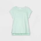 Maternity Linen Like Cuff Short Sleeve T-shirt - Isabel Maternity By Ingrid & Isabel Aqua