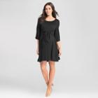 Maternity Tie Front Dress - Expected By Lilac - Black