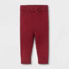Baby Rib Knit Sweater Leggings - Cat & Jack Maroon Newborn, Red