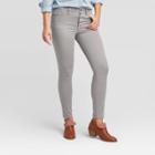 Women's High-rise Classic Fly Button Skinny Jeans - Universal Thread Gray
