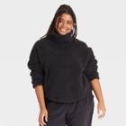Women's Plus Size Cozy Cowl Neck Pullover Sweatshirt - All In Motion Black