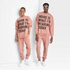 Jolie Noire Black History Month Gender Inclusive Noire Is Sweatshirt - Peach Orange