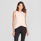 Women's Relaxed Fit Crew Tank - A New Day Pink