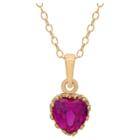 3/4 Tcw Tiara Ruby Crown Pendant In Gold Over Silver, Women's, Red