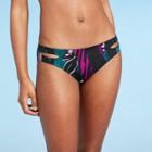 Women's Cut Out Hipster Bikini Bottom - All In Motion Black Floral