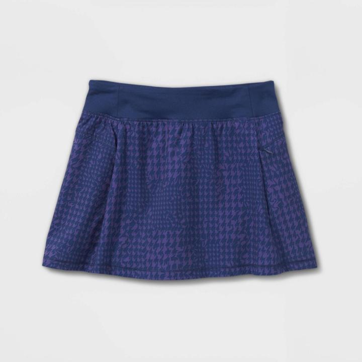 Girls' Stretch Woven Performance Skorts - All In Motion Dark Blue