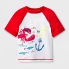Petitebaby Boys' Short Sleeve Lobster Rash Guard - Cat & Jack Red/white