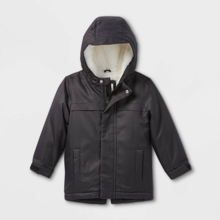 Toddler Fur Lined Everyday Jacket - Cat & Jack Black