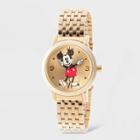 Women's Disney Mickey Mouse Vintage Bracelet Watch - Gold