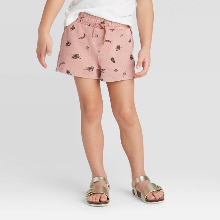 Toddler Girls' Fruit Print Pull-on Shorts - Art Class 12m, Toddler Girl's, Pink