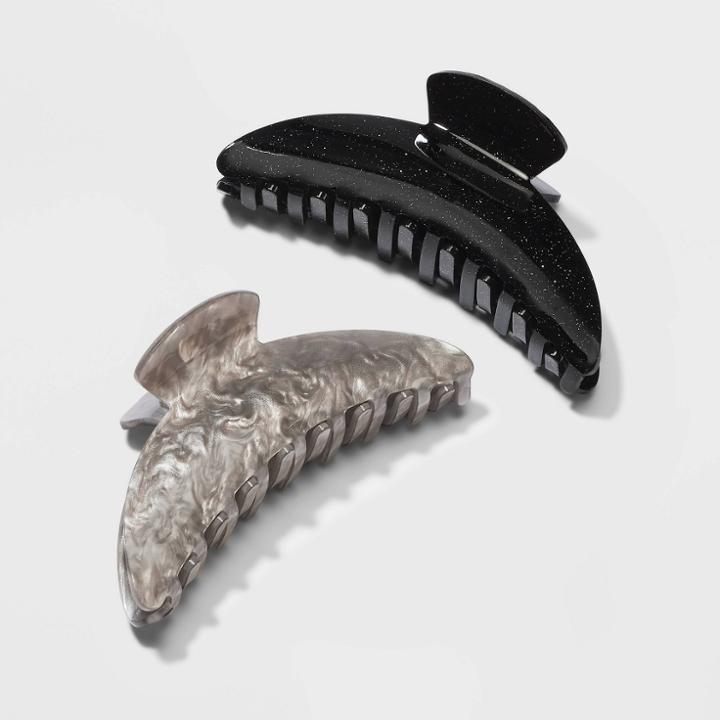 Rhinestone Claw Hair Clip 2pc - A New Day