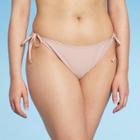 Women's Side-tie High Leg Cheeky Bikini Bottom - Wild Fable Brown