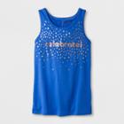 Girls' Sleeveless Americana Celebrate Graphic Tank Top - Cat & Jack Blue L, Girl's,