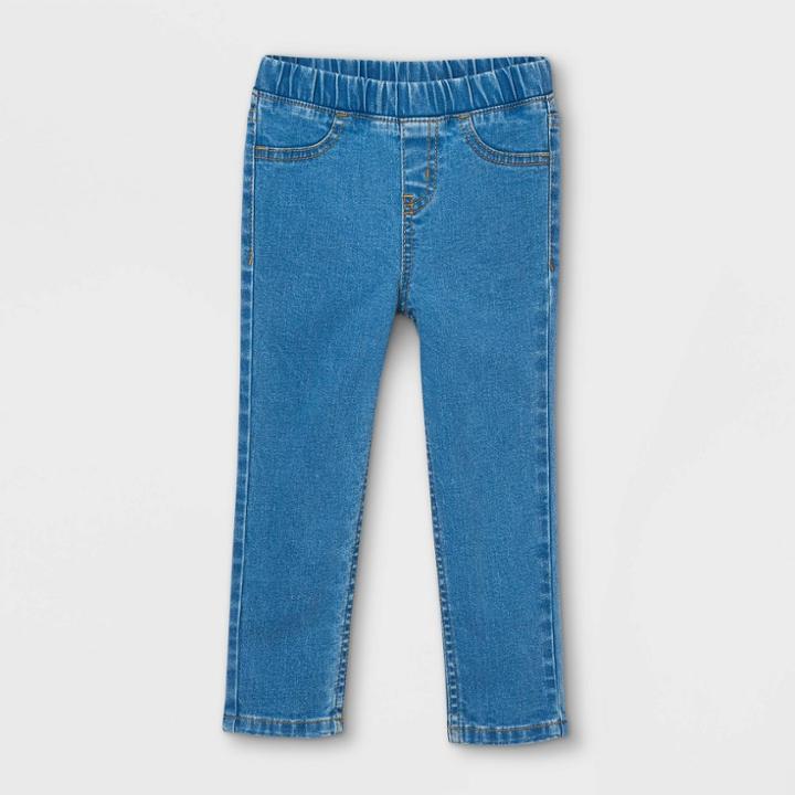 Toddler Girls' Pull-on Skinny Jeans - Cat & Jack Light Wash 12m,
