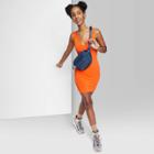 Women's Sleeveless Knit Bodycon Dress - Wild Fable Orange
