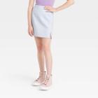 Girls' Notch Skirt - Art Class Light Blue Gingham